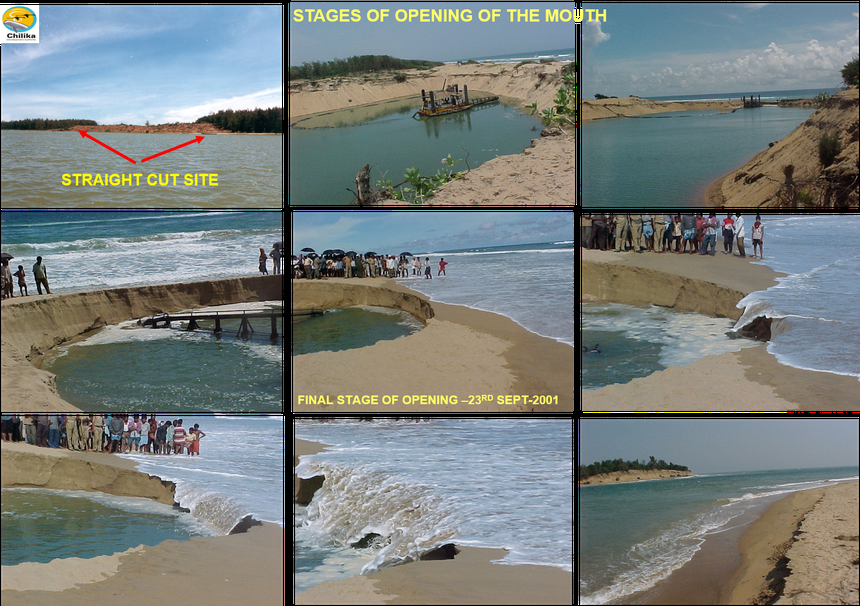Opening of the new mouth in Chilika lake